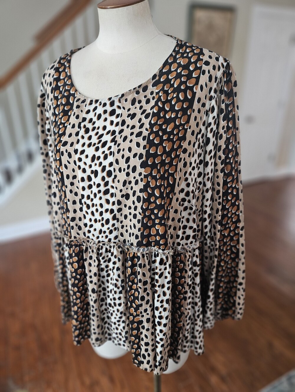 Impressions Leopard Print Tunic 3X